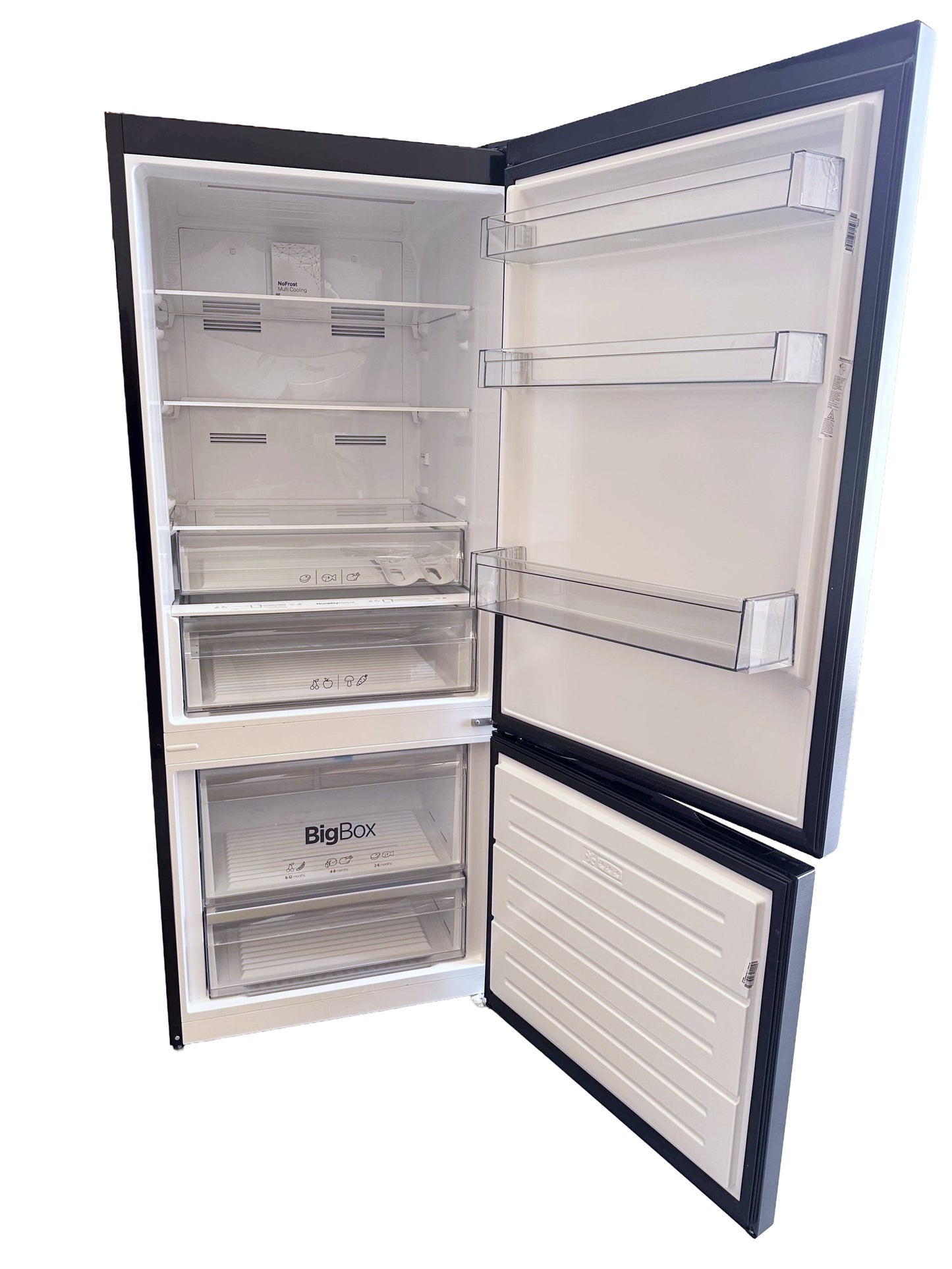 Eurotag EU-426B - 426L Black Steel Bottom Mount fridge