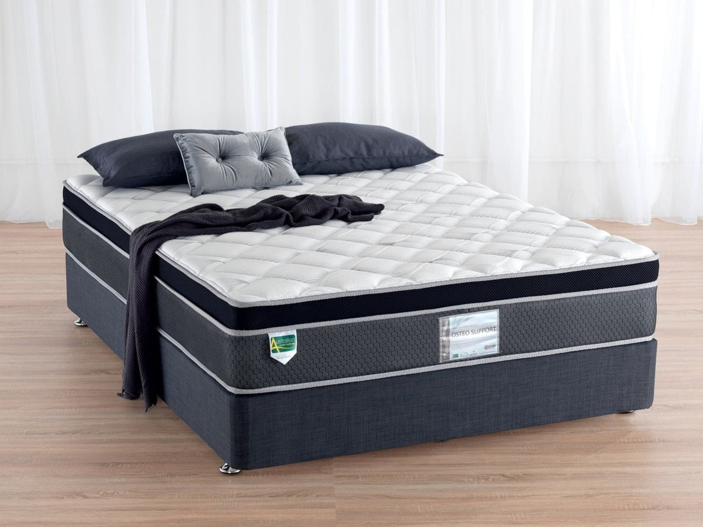 Mirelli Plush Osteo pillow top 30cm medium firm mattress