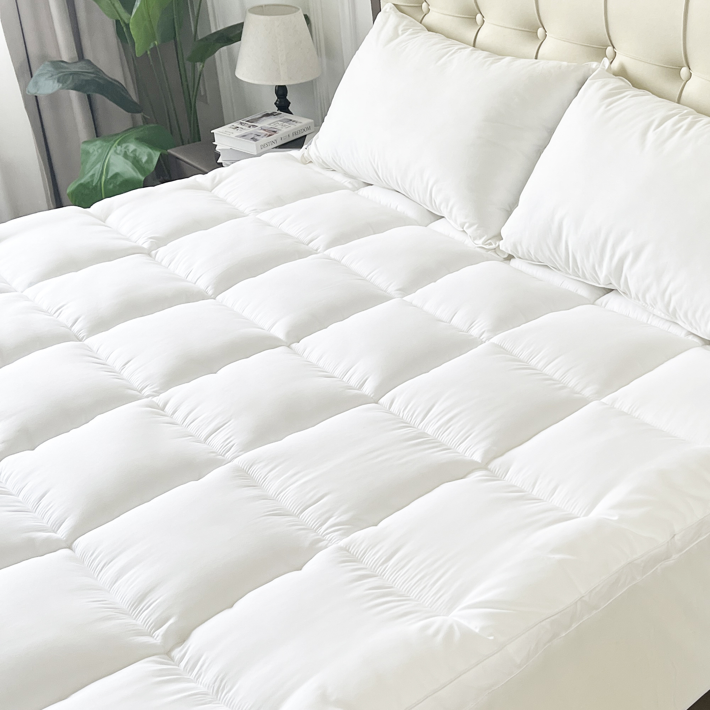 Mirelli Luxury Pillowtop Down Mattress Topper 10cm - Queen