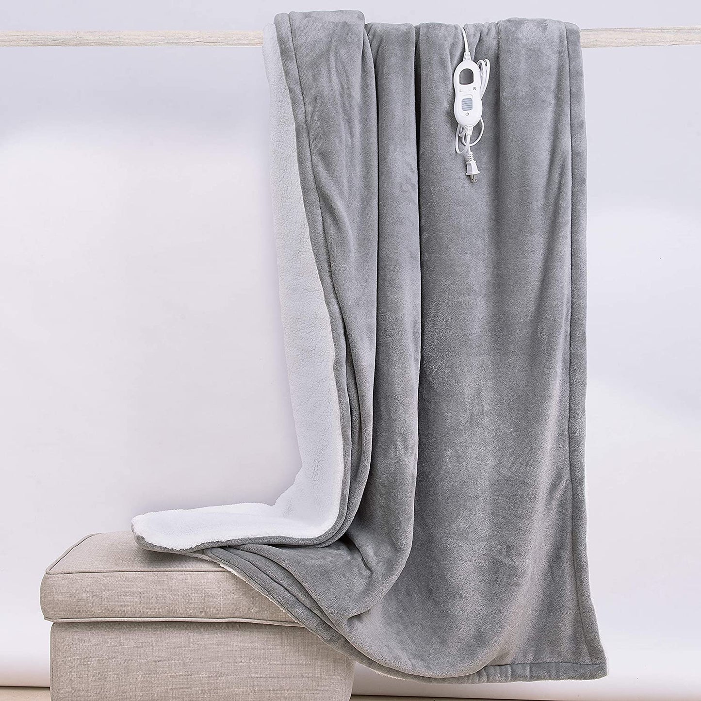Mirelli Heated thick sherpa single throw blanket