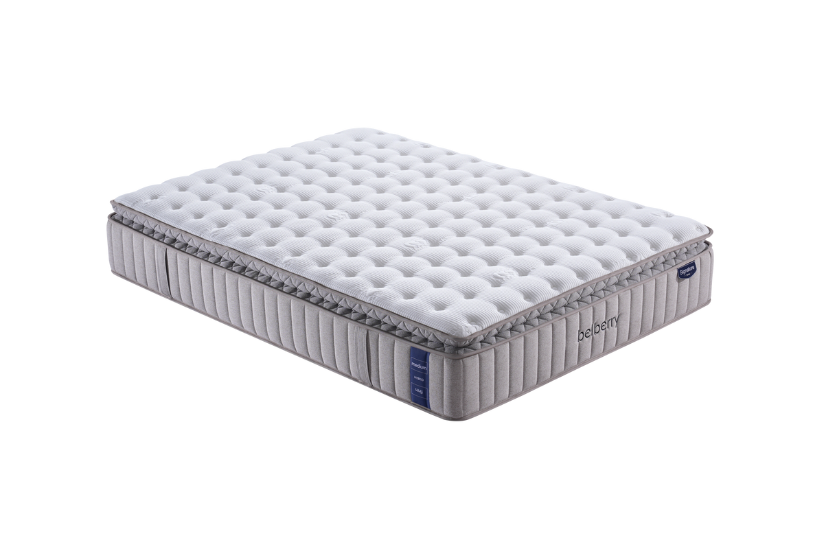 Belberry Signature 34cm Pillowtop Med/Firm Hybrid Pocket Spring Reversible Queen Mattress (Copy)