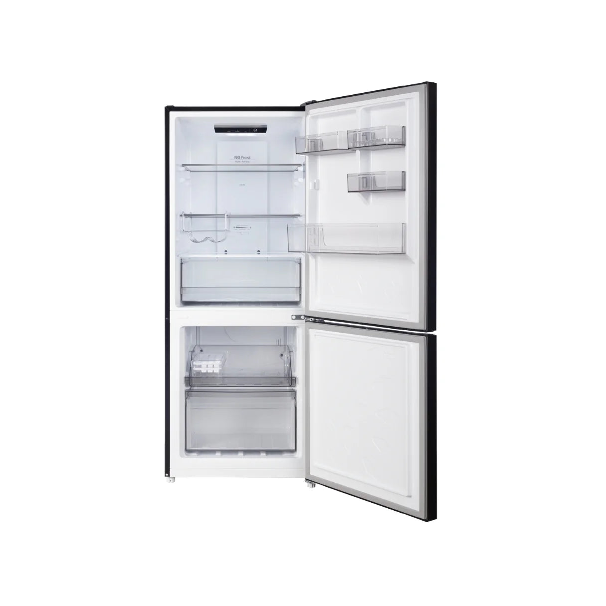 Chiq Black steel 283L bottom mount fridge