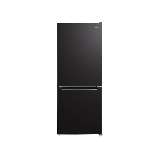 Chiq Black steel 283L bottom mount fridge