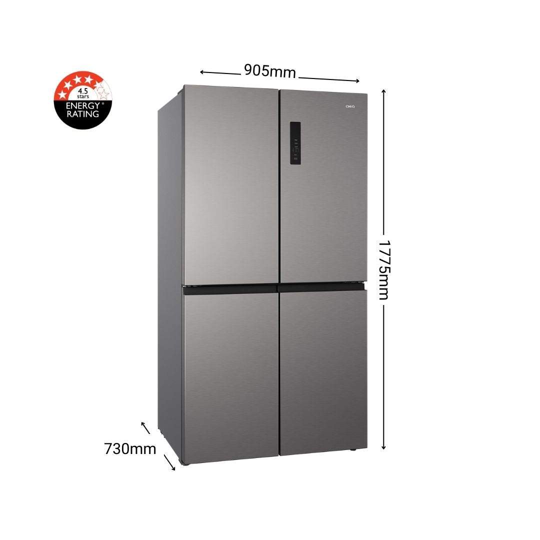 Chiq 601L Silver French door refrigerator