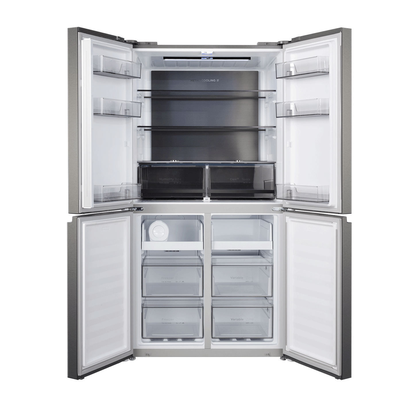 Chiq 601L Silver French door refrigerator