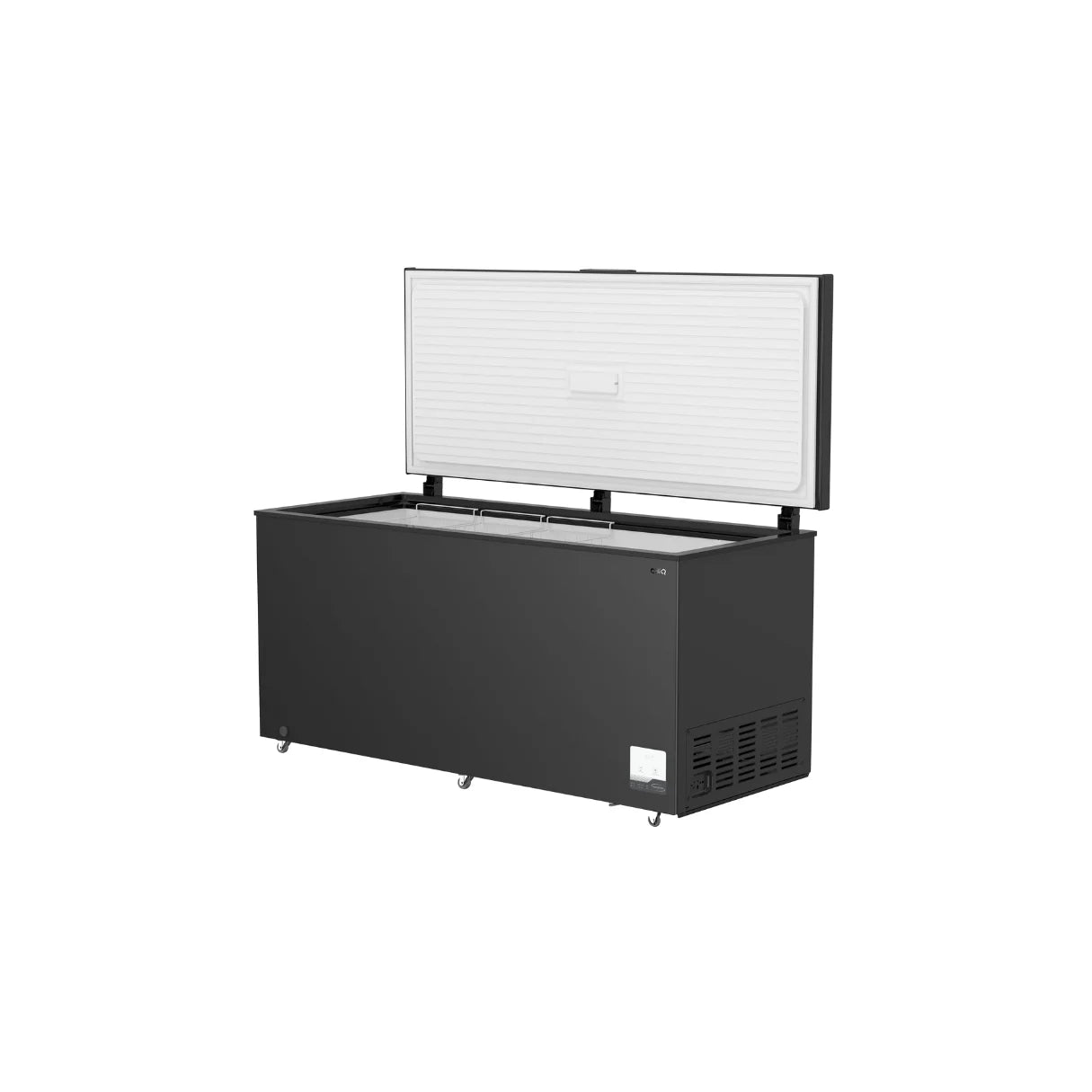 Chiq 500L black hybrid chest freezer