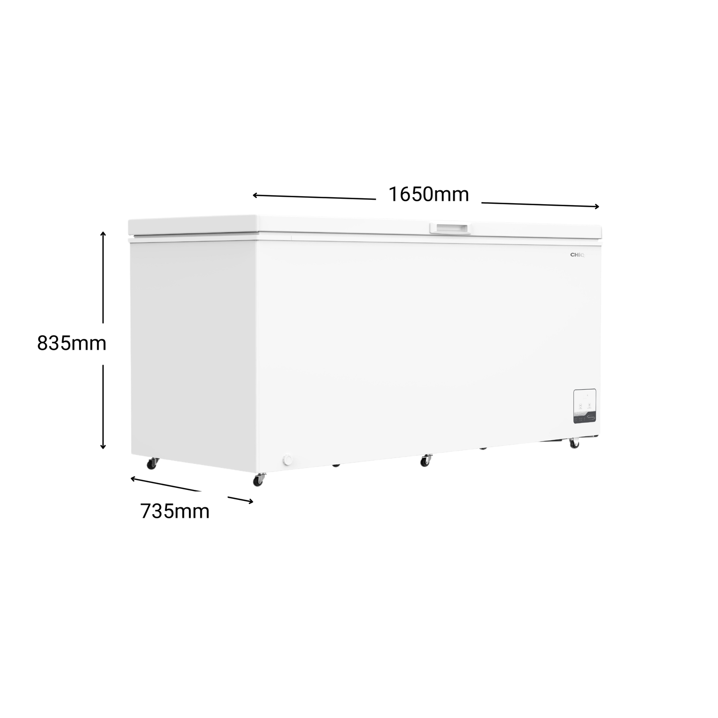 Chiq 500L White Hybrid chest freezer / fridge