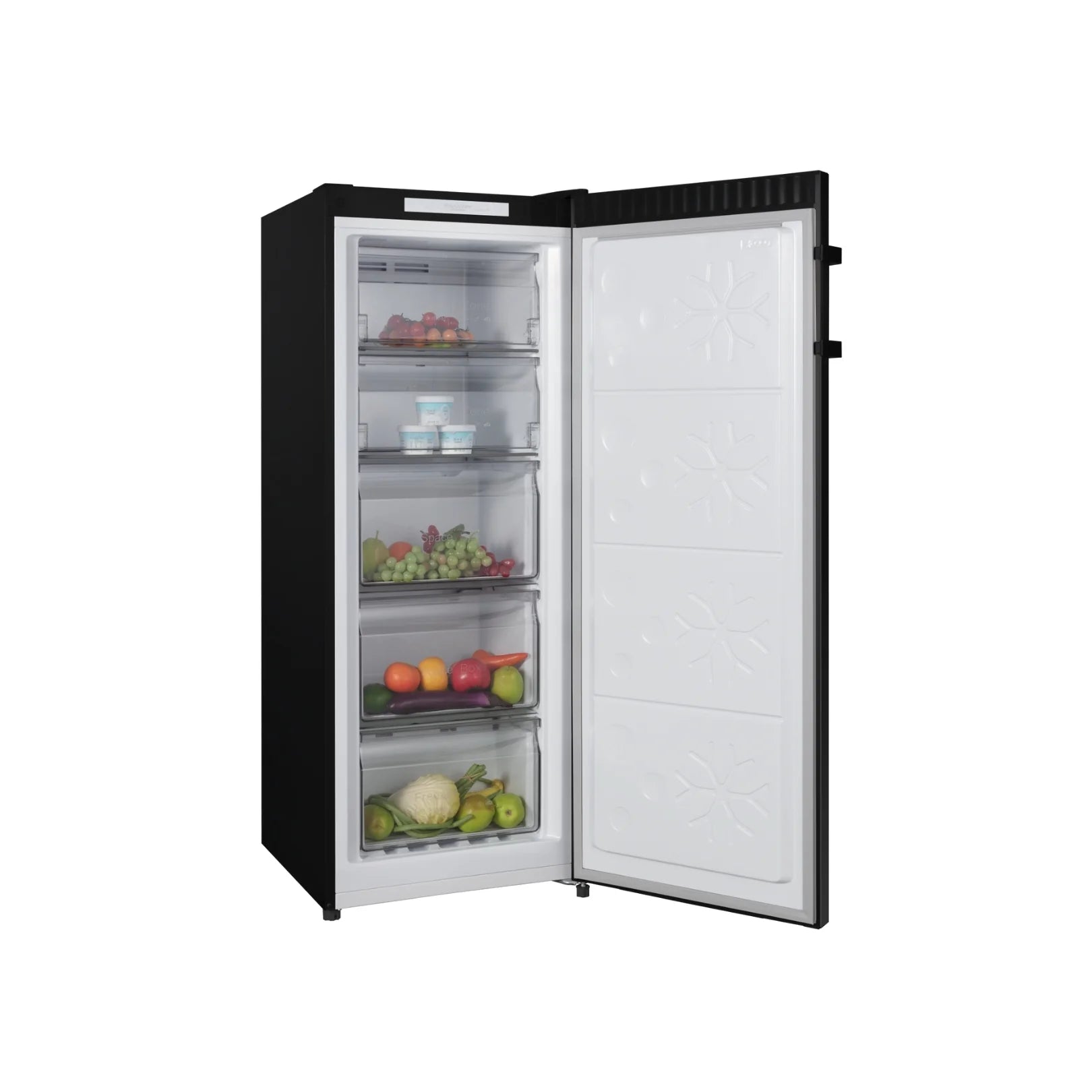 Chiq 166L Hybrid Fridge / Freezer Black Steel