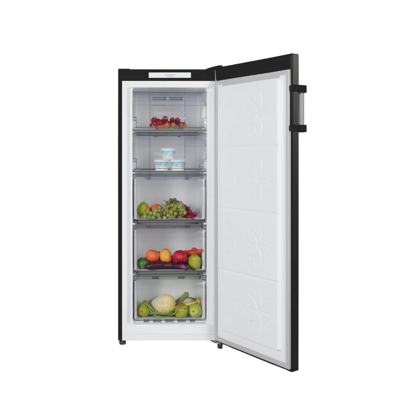 Chiq 166L Hybrid Fridge / Freezer Black Steel