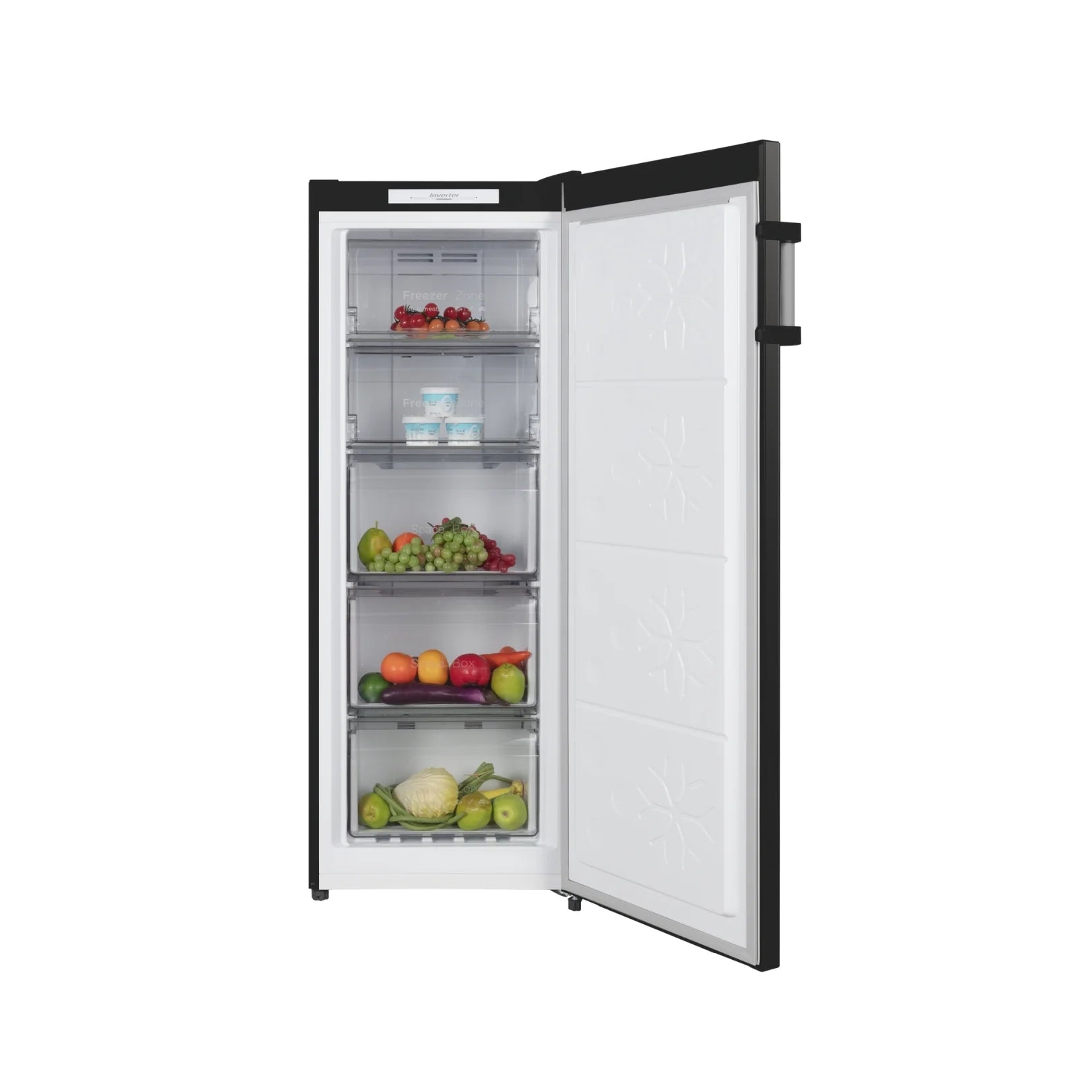 Chiq 166L Hybrid Fridge / Freezer Black Steel