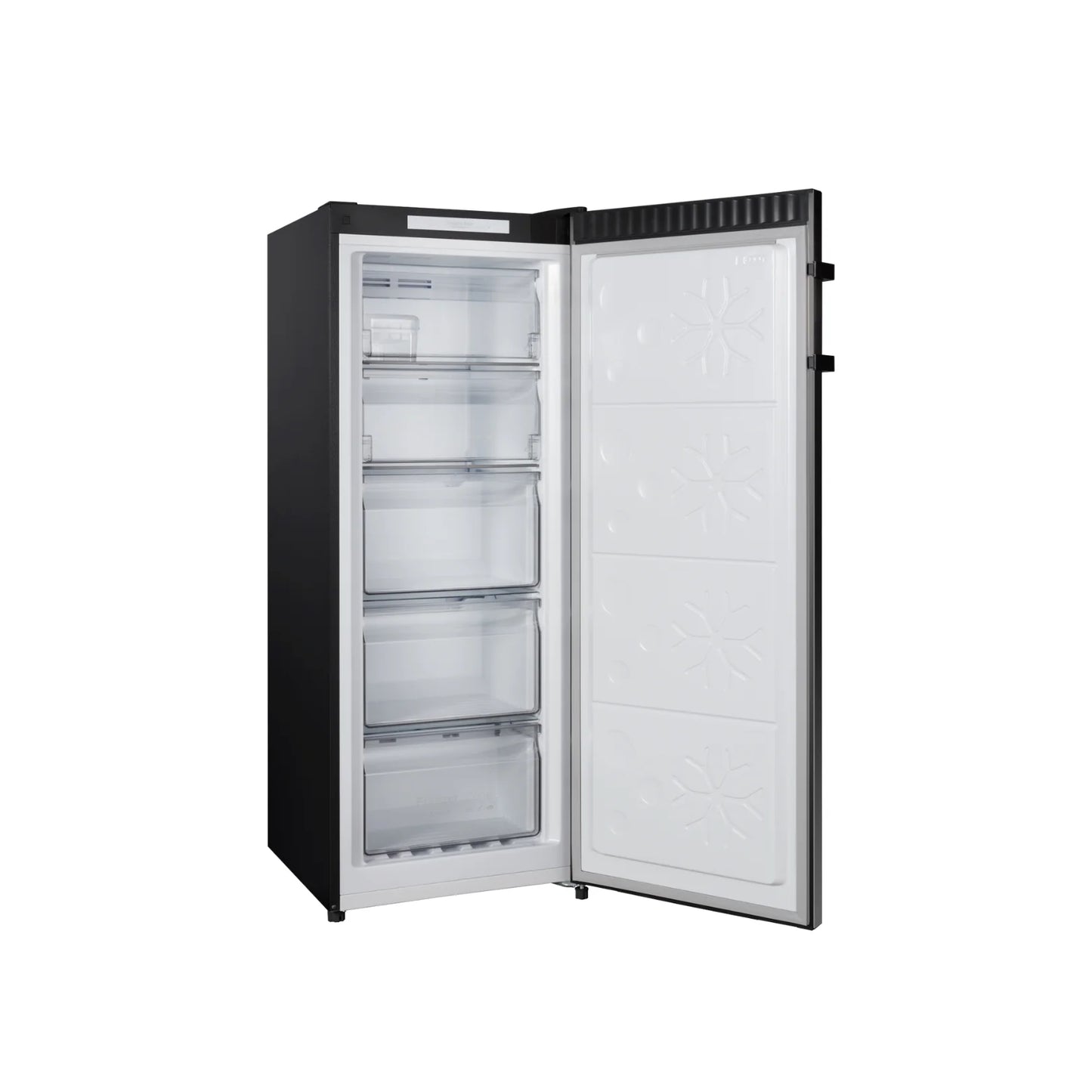 Chiq 166L Hybrid Fridge / Freezer Black Steel
