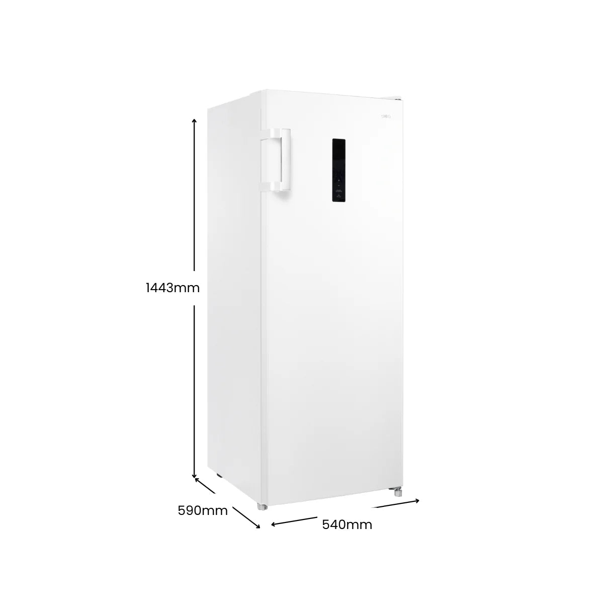 Chiq 166L white upright freezer/fridge hybrid