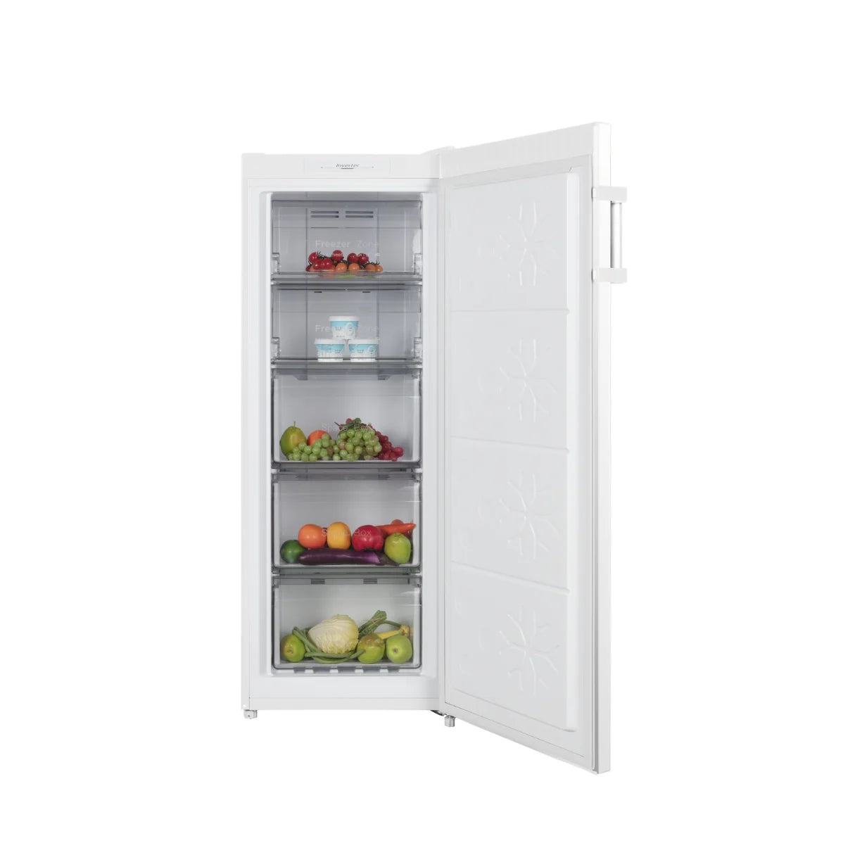 Chiq 166L white upright freezer/fridge hybrid
