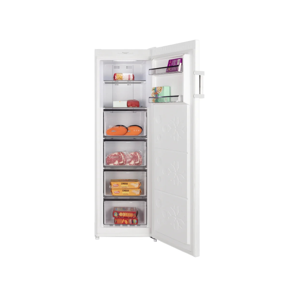 Chiq 206L white upright freezer / fridge hybrid