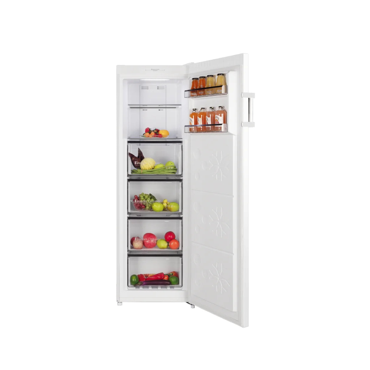 Chiq 206L white upright freezer / fridge hybrid