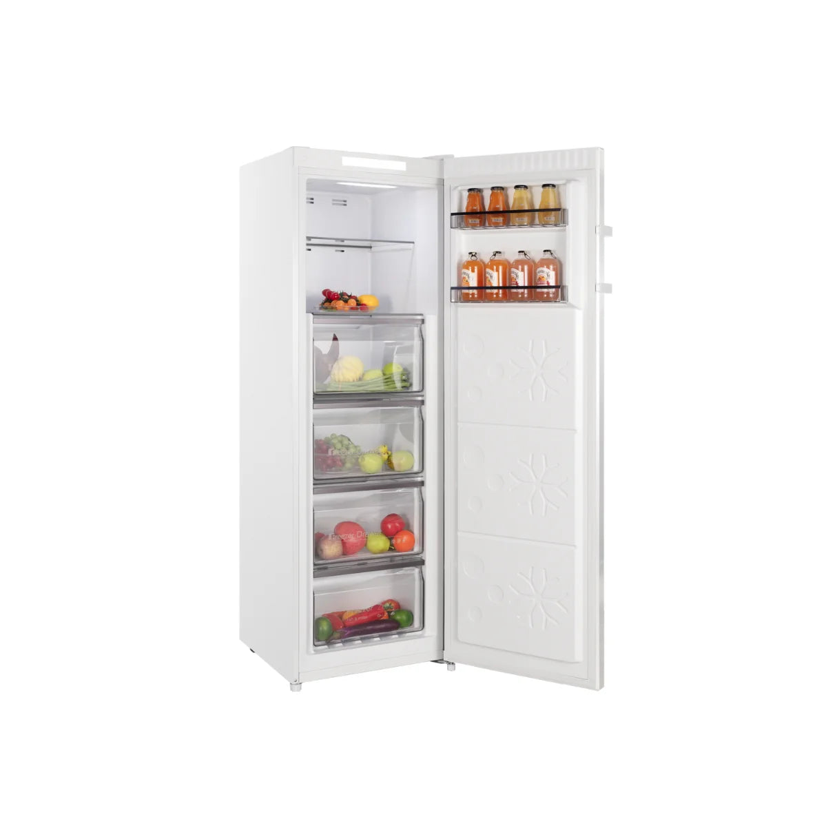 Chiq 206L white upright freezer / fridge hybrid