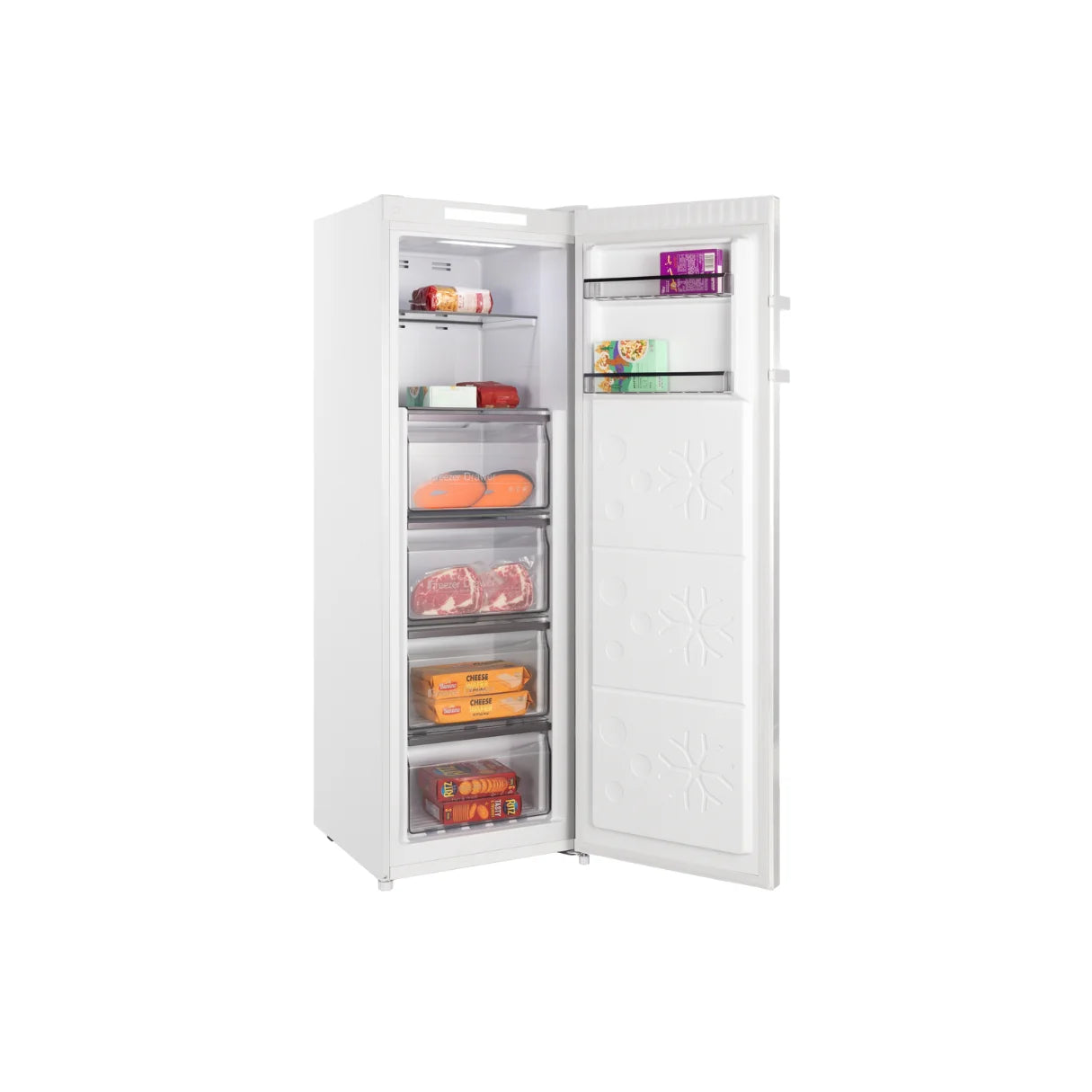 Chiq 206L white upright freezer / fridge hybrid