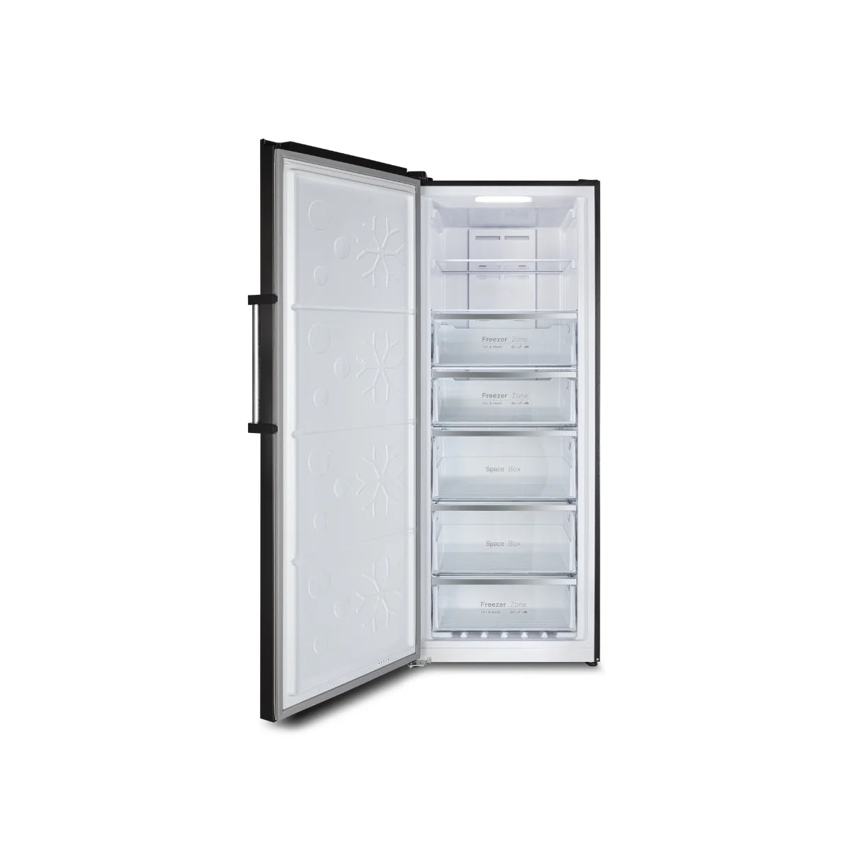 Chiq 380L CSH379NBSL5 Upright freezer Black Steel left hinge