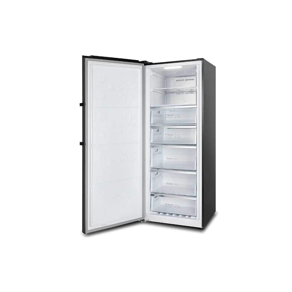 Chiq 380L CSH379NBSL5 Upright freezer Black Steel left hinge