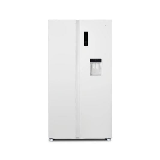 Chiq 559L Side by Side fridge with water dispenser White