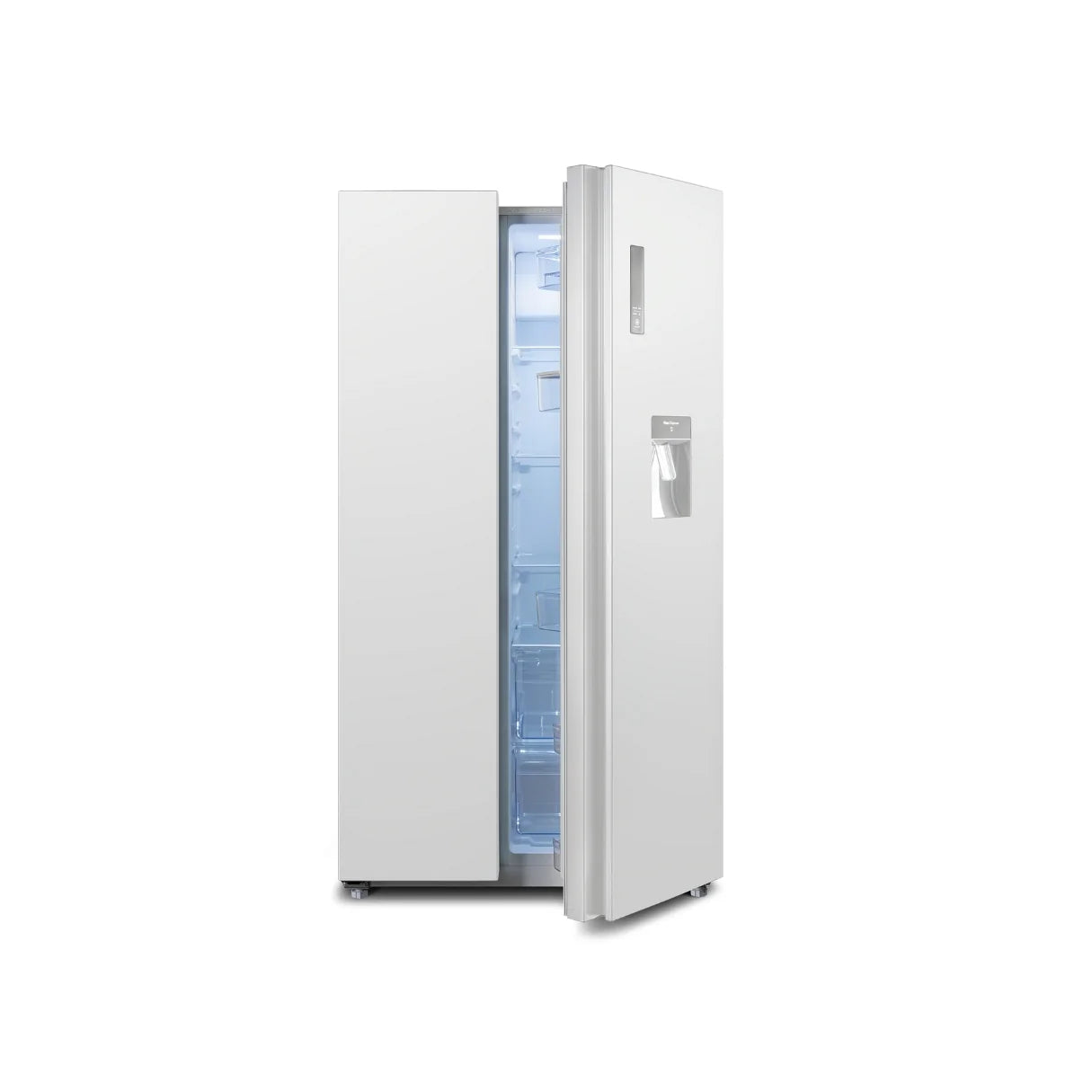 Chiq 559L Side by Side fridge with water dispenser White