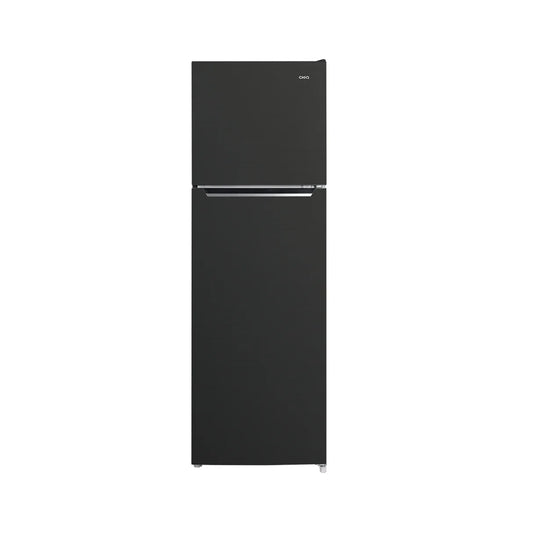 Chiq Black 255L top mount fridge