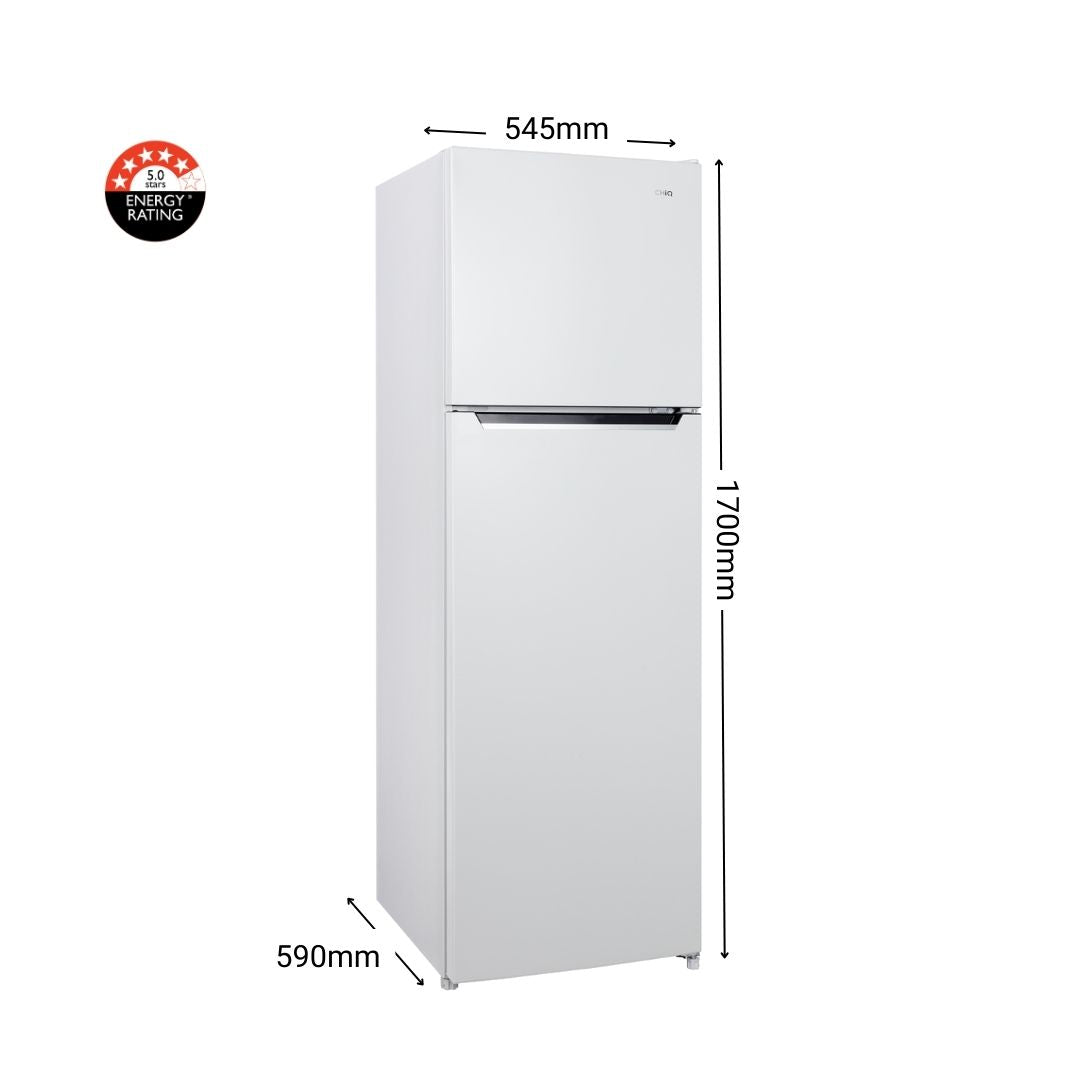 Chiq 255L White top mount fridge