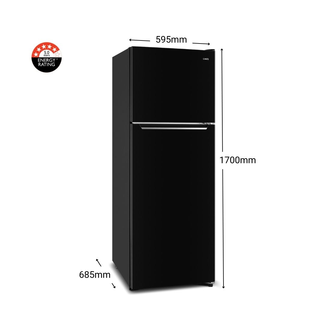 Chiq 348L Black top mount fridge