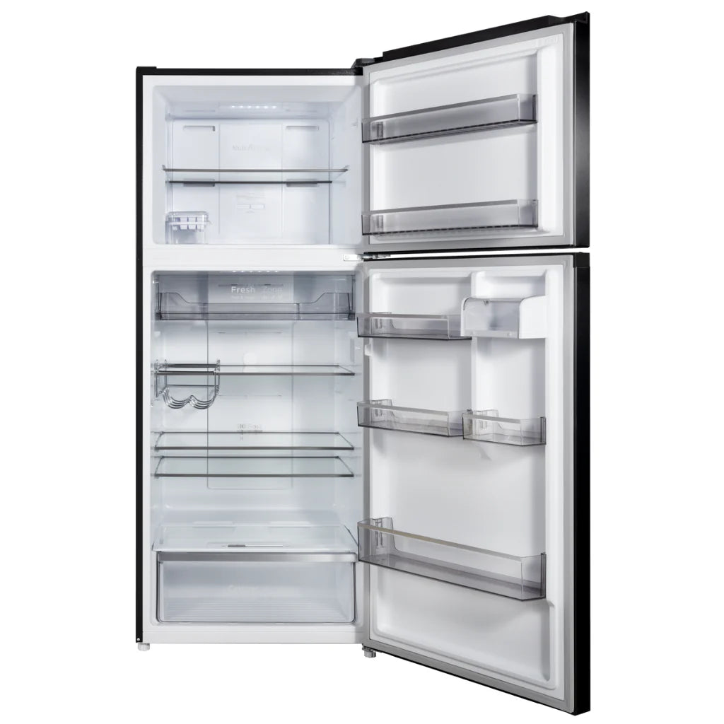 Chiq 410L Black Steel top mount fridge