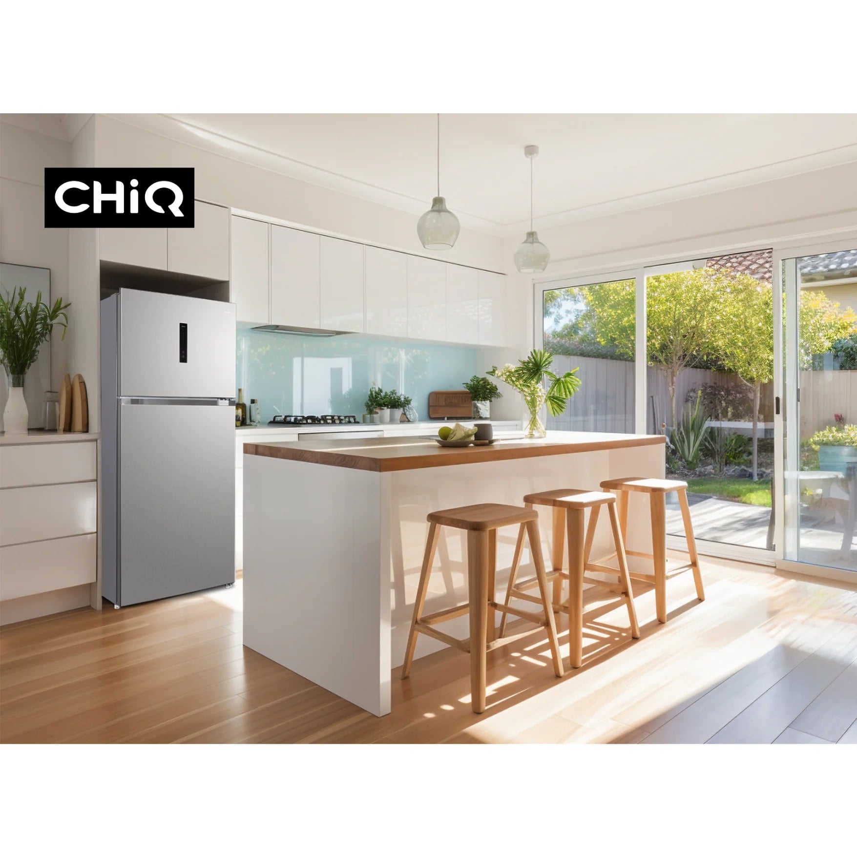 Chiq 515L Top Mount fridge Stainless Steel