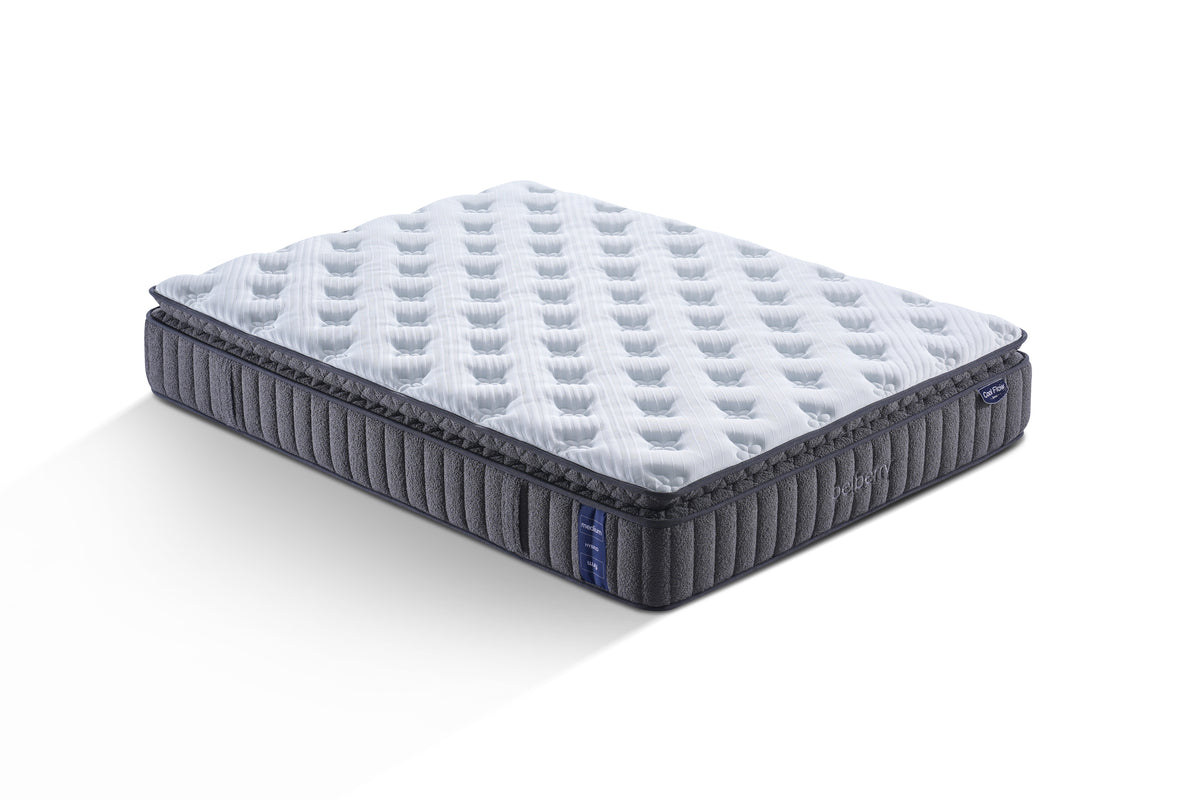 Belberry Cool Flow 34cm Pillowtop Med/Firm Cooling Orthopaedic Hybrid Pocket Spring King Mattress
