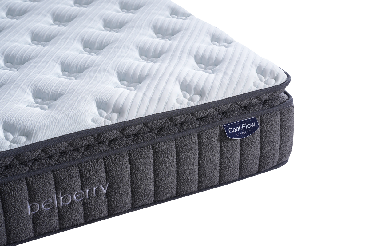 Belberry Cool Flow 34cm Pillowtop Med/Firm Cooling Orthopaedic Hybrid Pocket Spring King Mattress