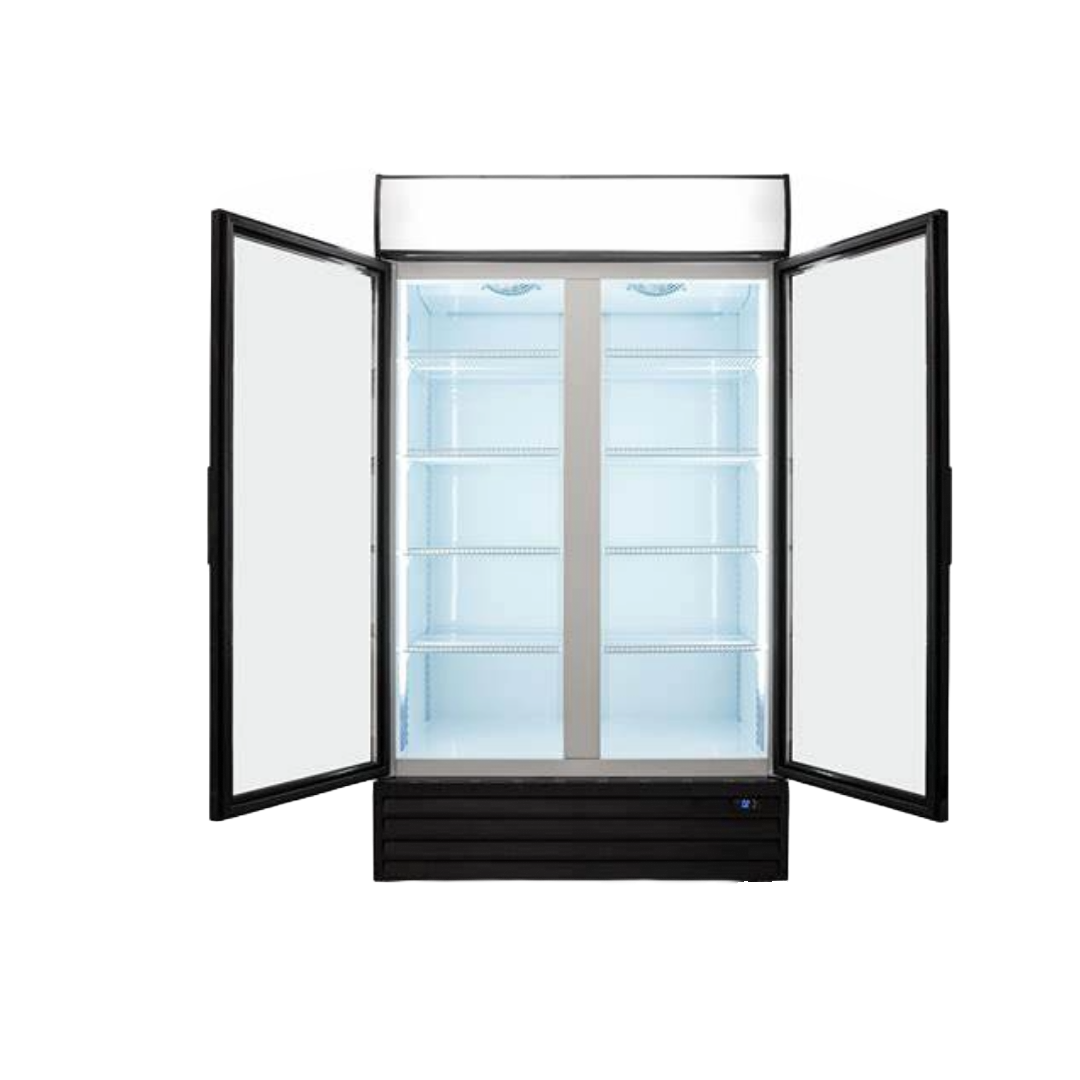 Eurotag 1000Lt White Double door display fridge