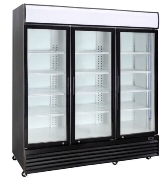 Eurotag 1065lt 3 door commercial display fridge