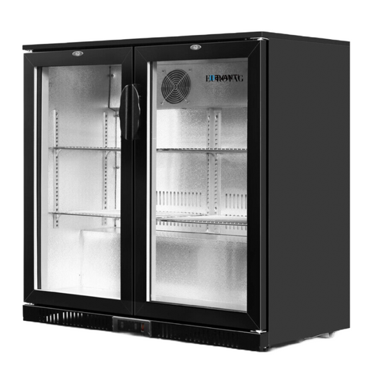 Eurotag 208Lt 2 door under bench bar display fridge