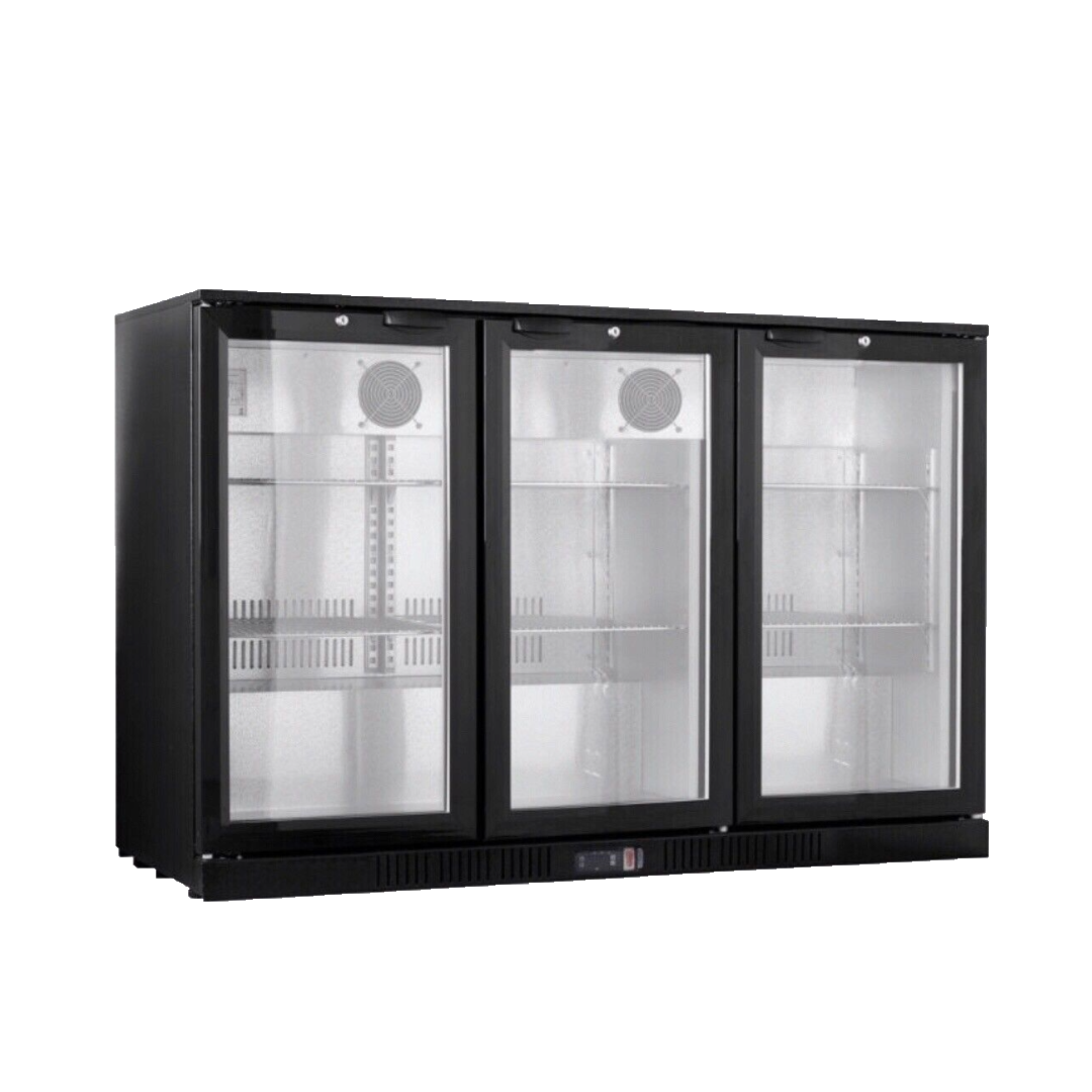 Eurotag 328lt Commercial 3 door under bench bar display fridge