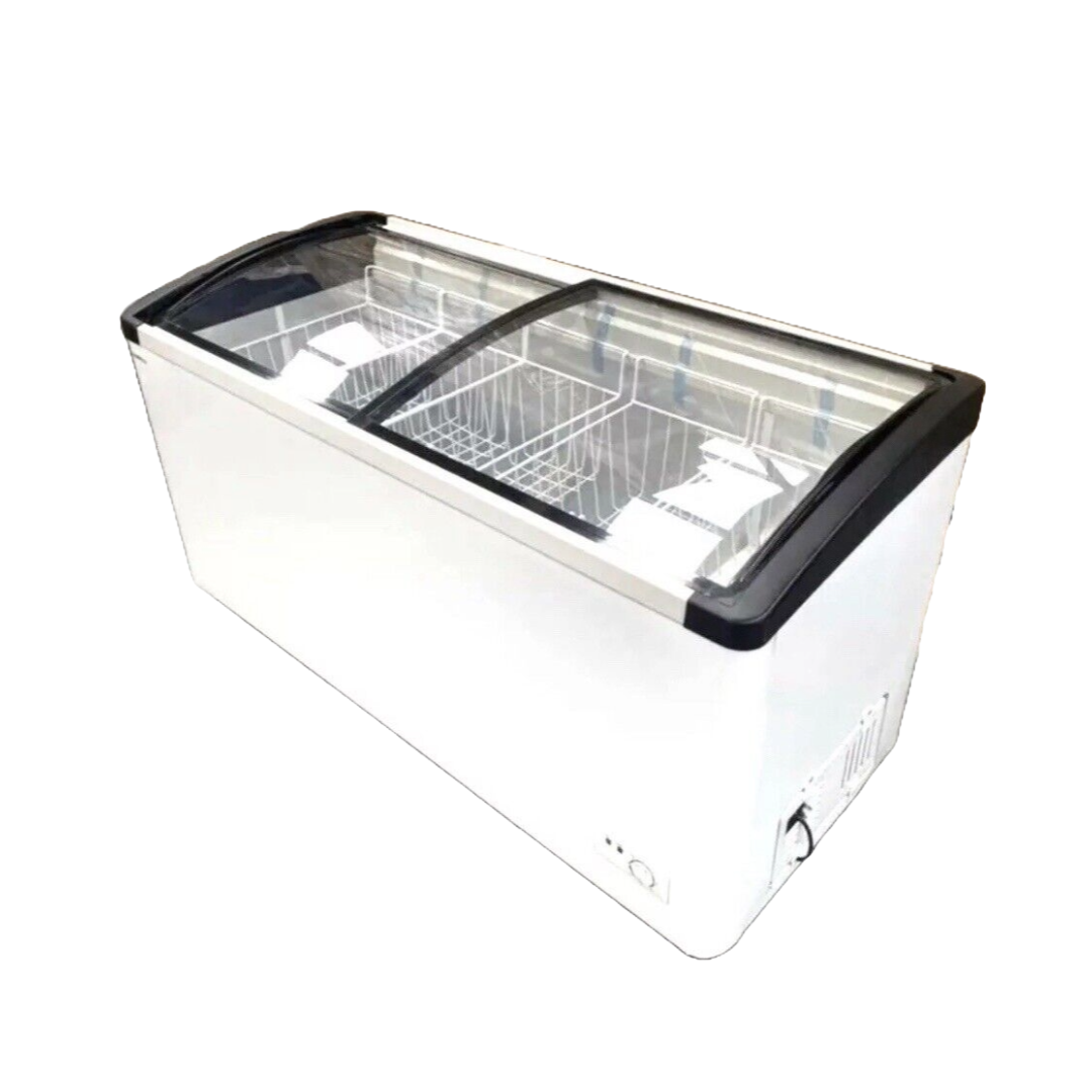 Eurotag 610Lt Angle top sliding glass chest freezer