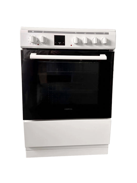 Eurotag 60cm Freestanding ceramic electric oven - White