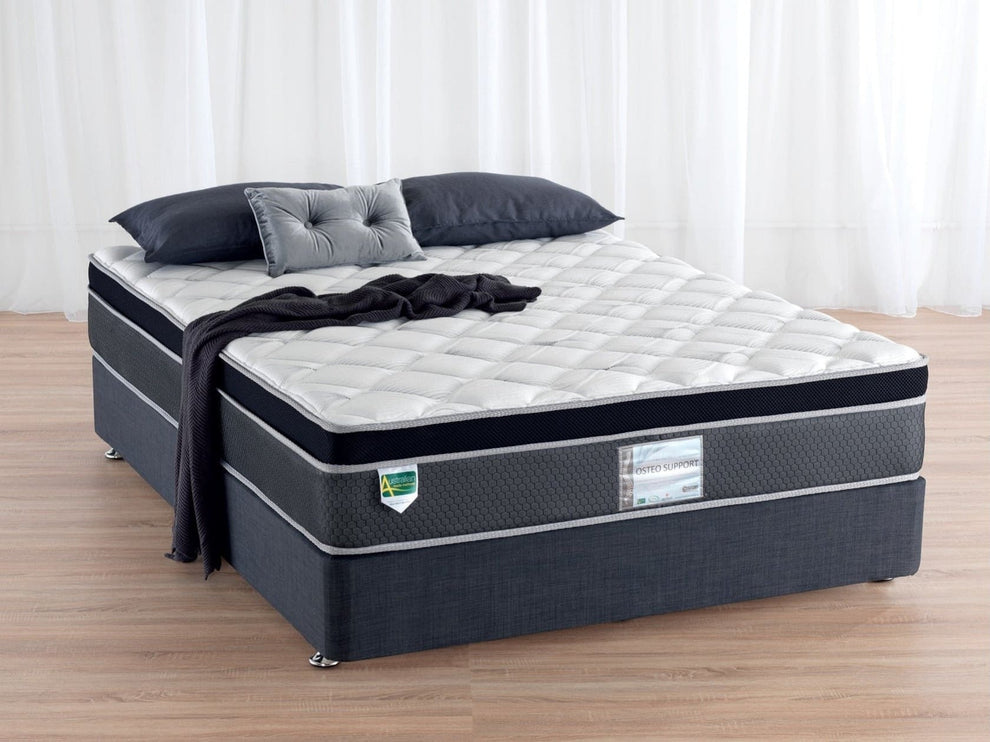 Mirelli Plush Osteo pillow top 30cm medium firm mattress – Better Deals