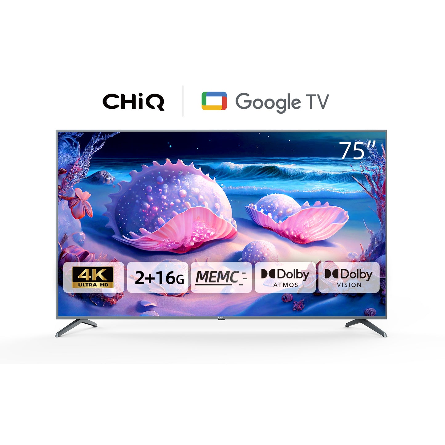 Chiq 75" LED 4K UHD Google Tv