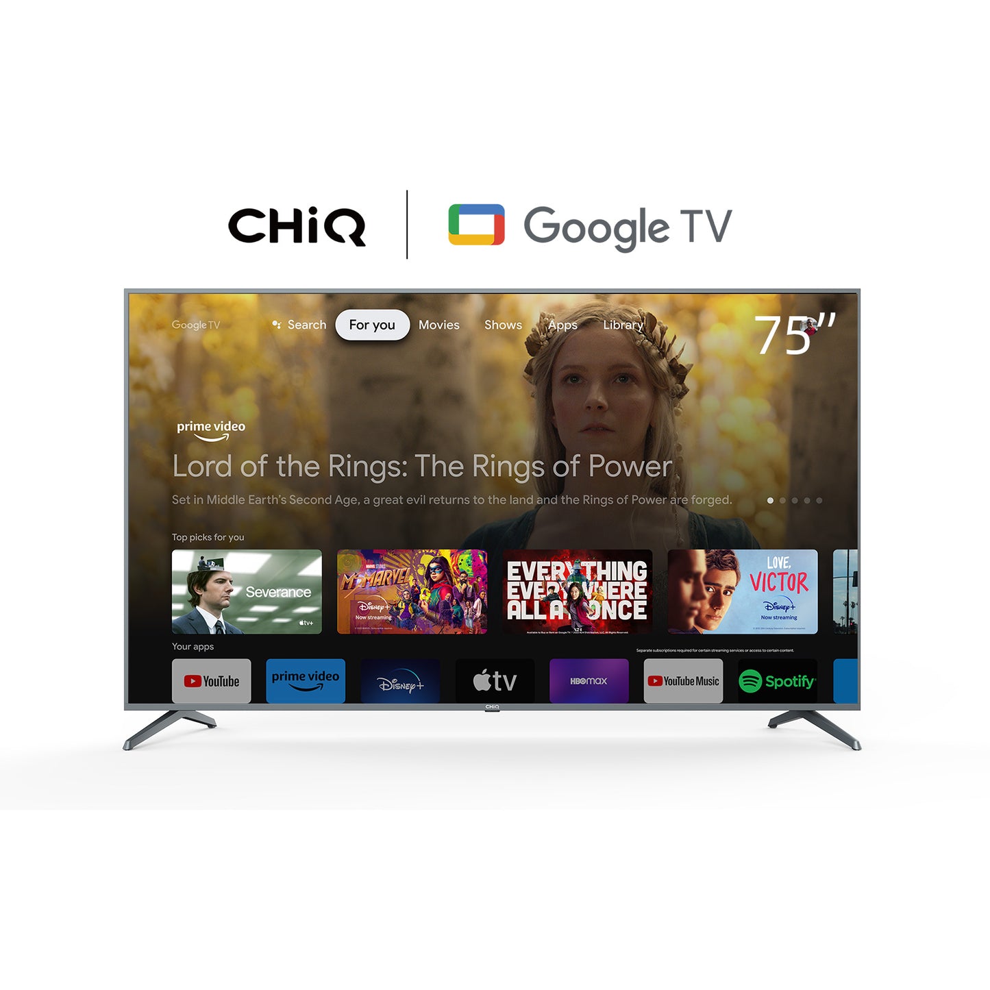 Chiq 75" LED 4K UHD Google Tv