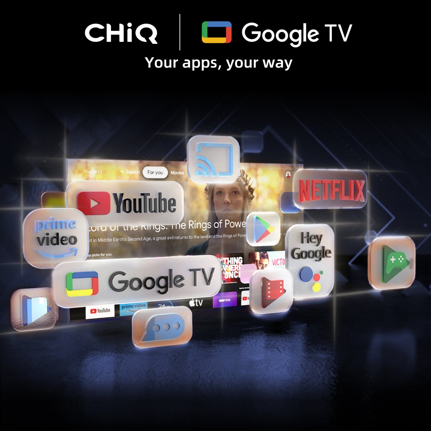 Chiq 98" 4K QLED 144HZ UHD Google Tv