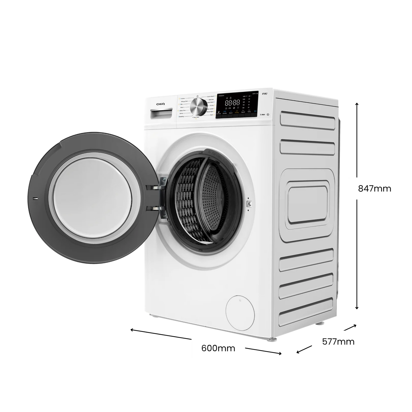 Chiq 8.5Kg Front load Washer & Dryer combo White
