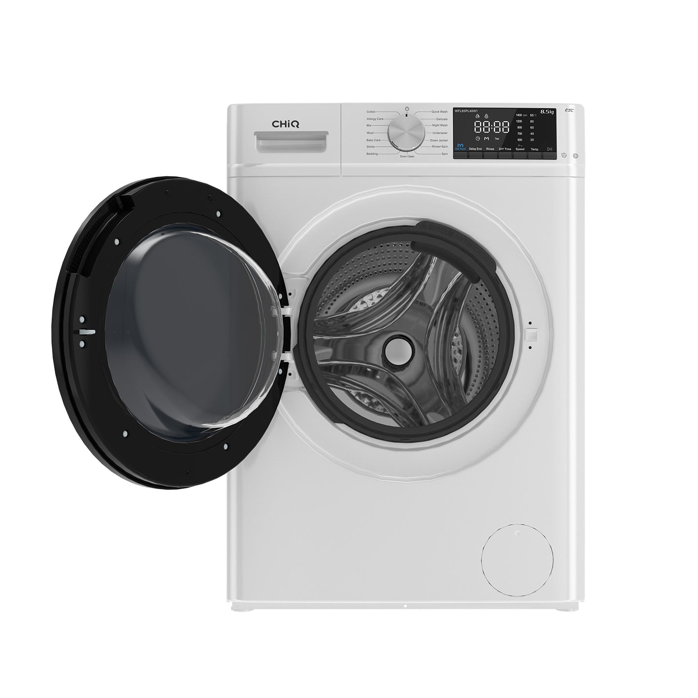 Chiq 8.5Kg White front loader washing machine