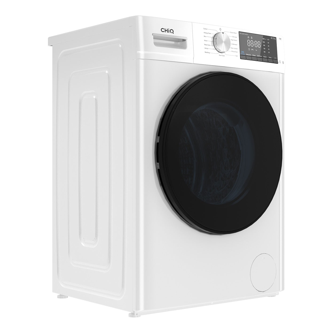 Chiq 8.5Kg White front loader washing machine