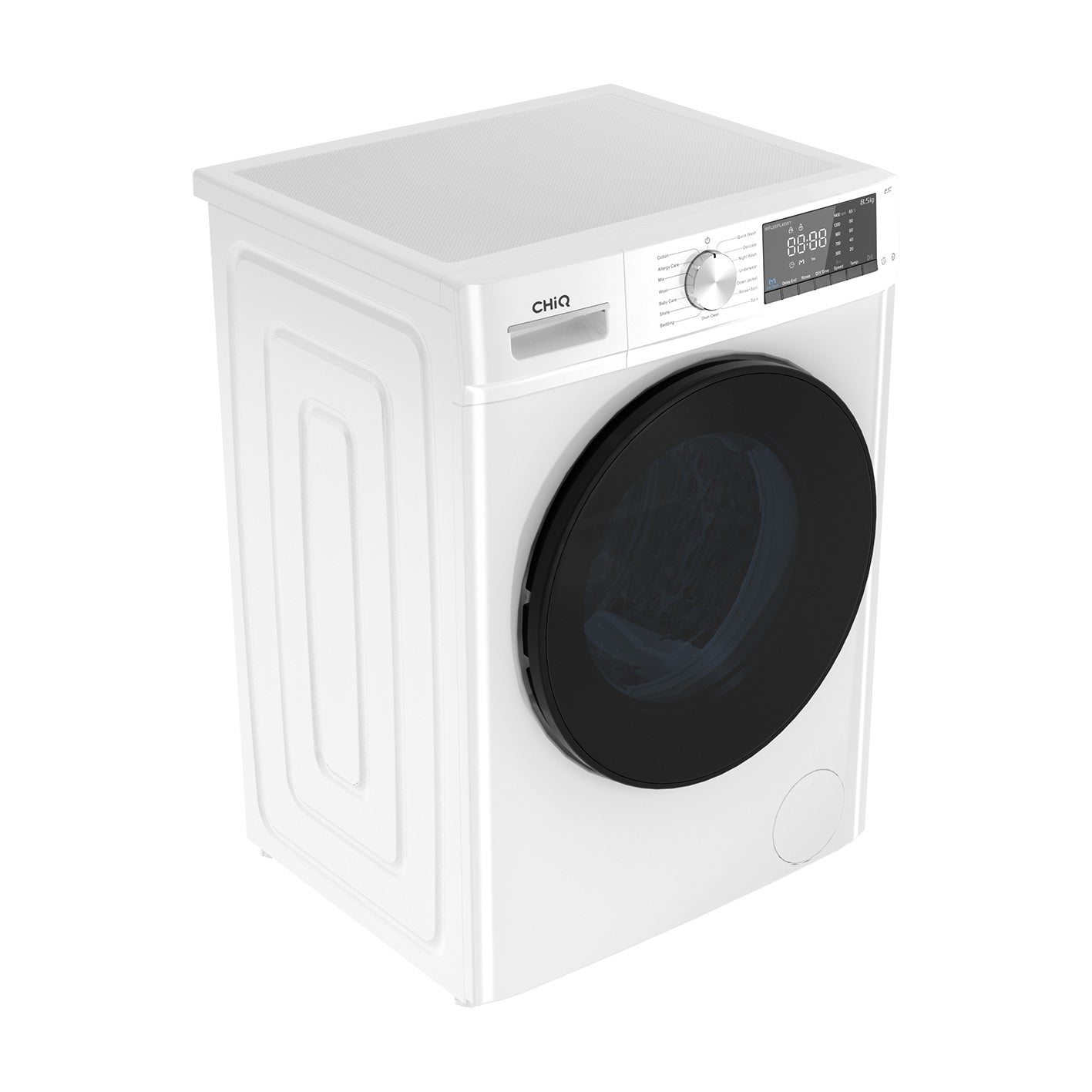 Chiq 8.5Kg White front loader washing machine