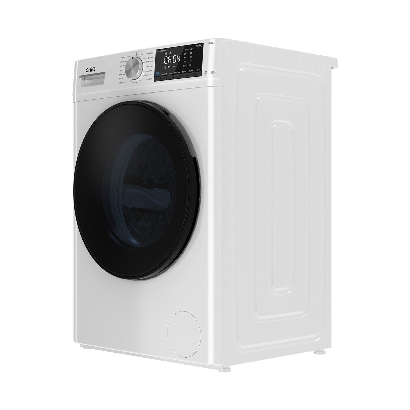 Chiq 8.5Kg White front loader washing machine