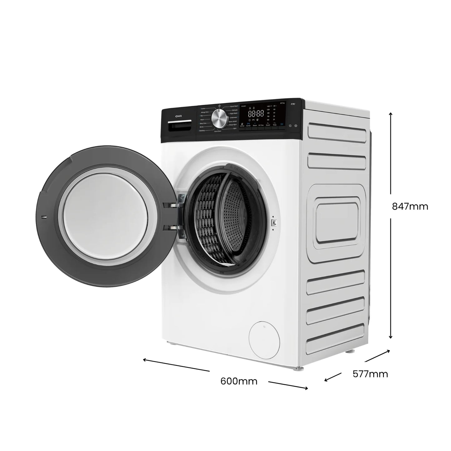 Chiq 8.5Kg Front load Washing Machine white