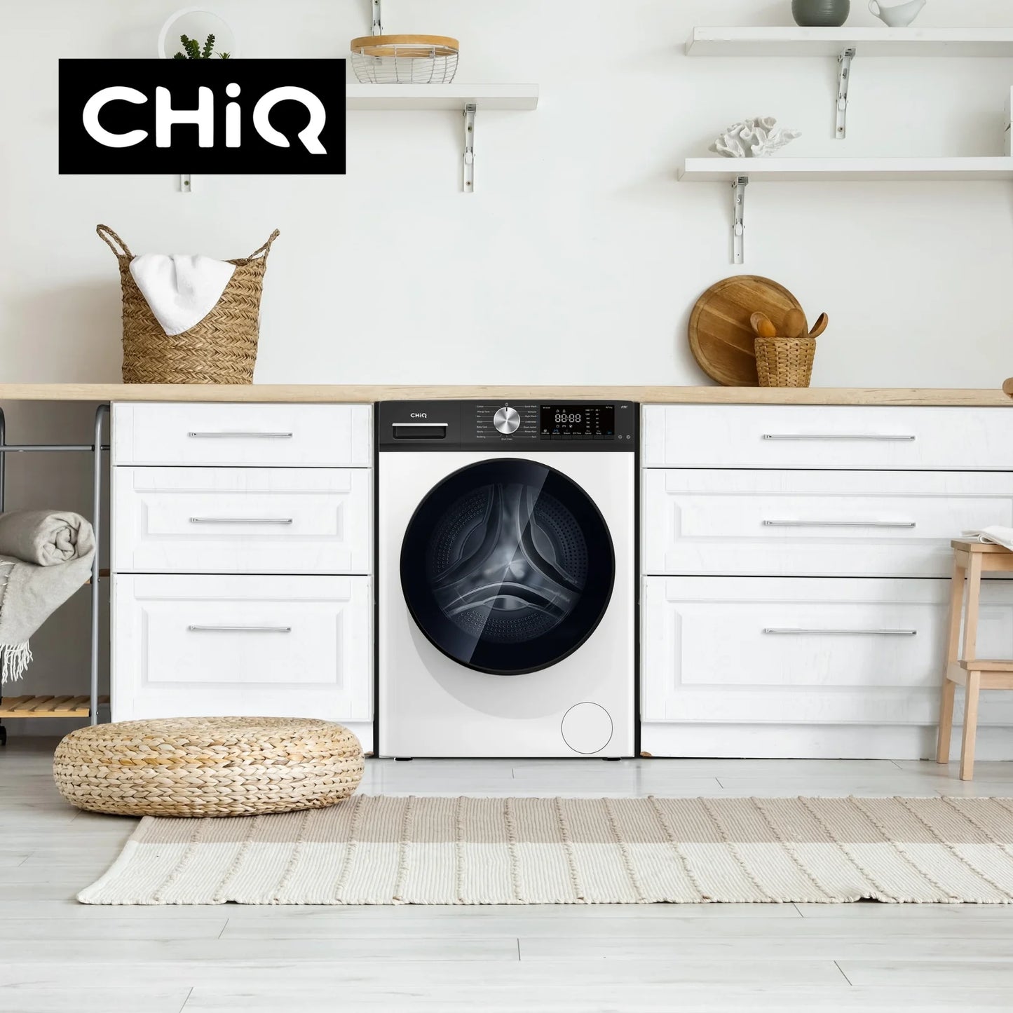 Chiq 8.5Kg Front load Washing Machine white