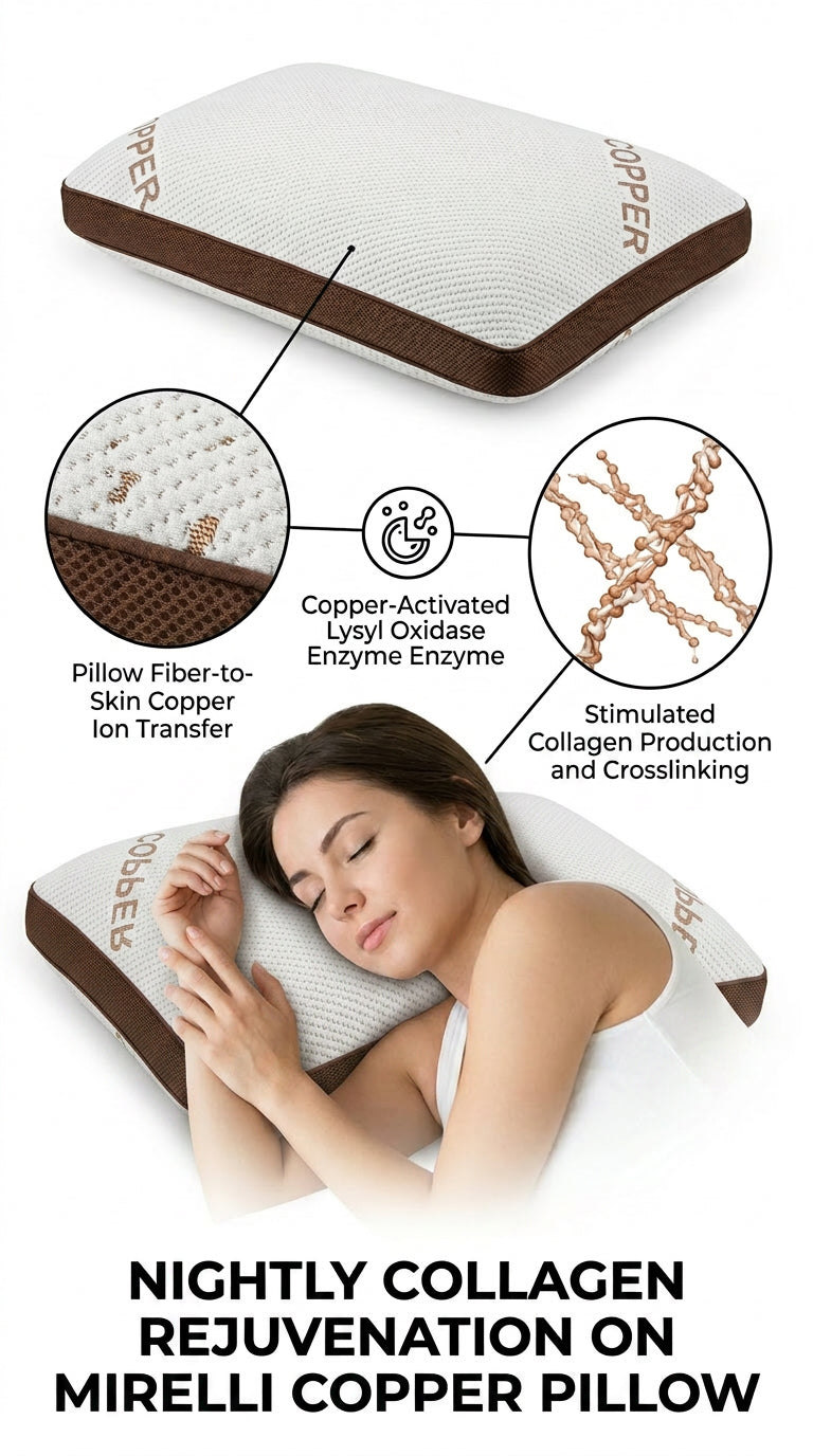Mirelli Copper Cooling Memory Pillow